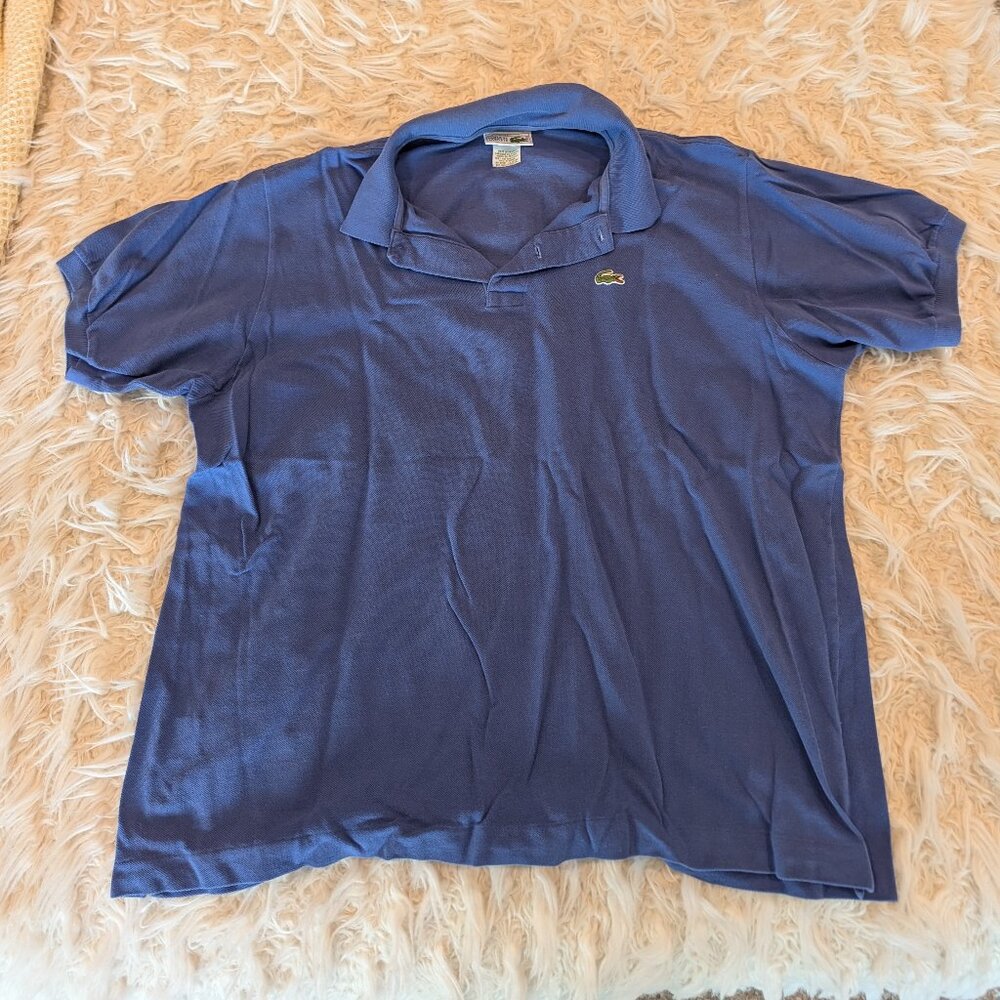 Lacoste Polo Shirt Mens Size 7 Blue